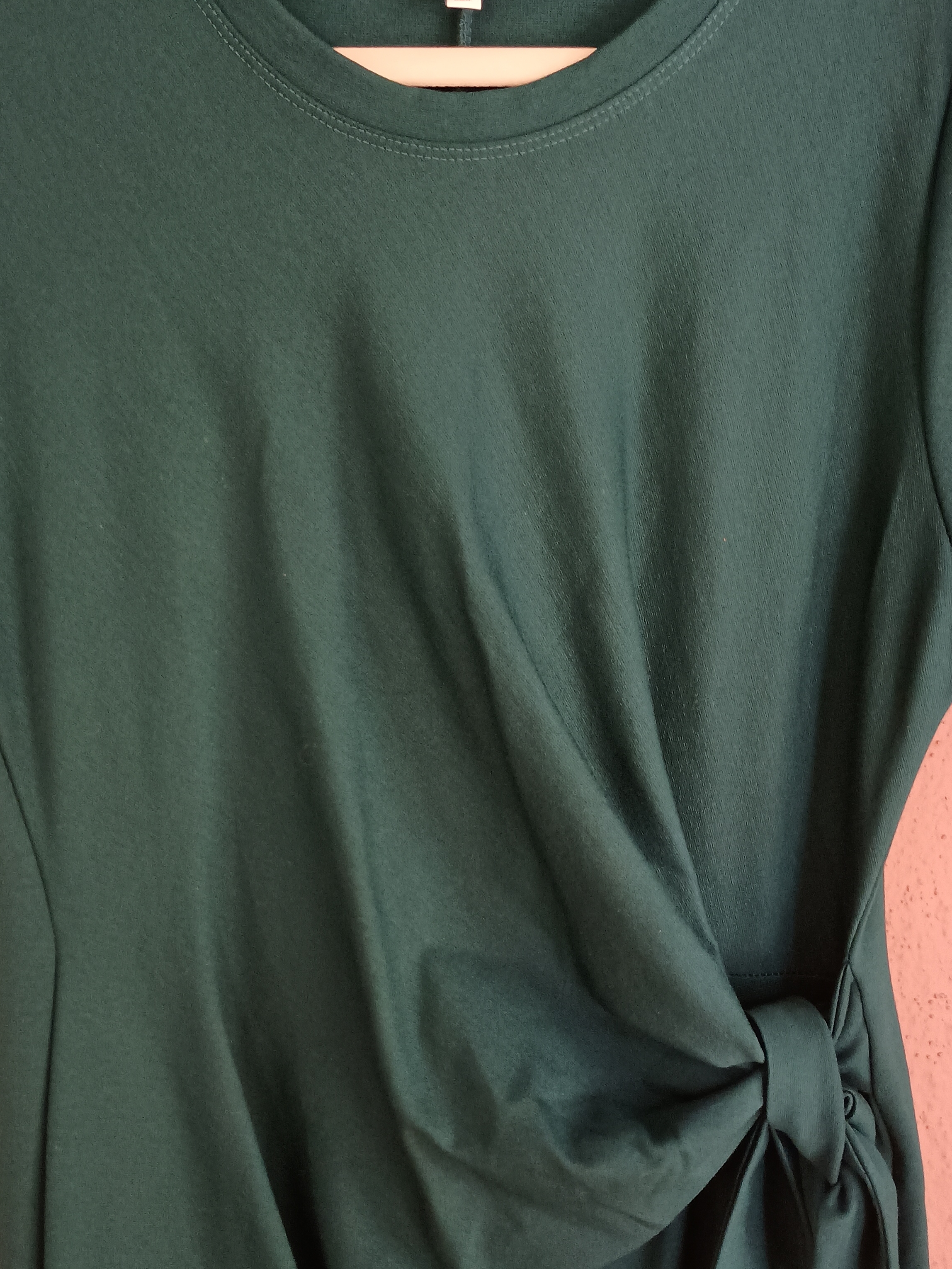 Women's Emerald Green Knot-Detail Dress — image 2 of 4
